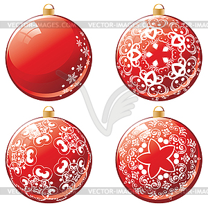 Red Xmas Ball Design - vector image