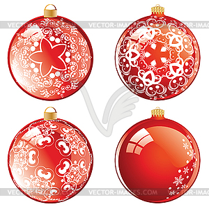 Red Xmas Ball Design - vector image