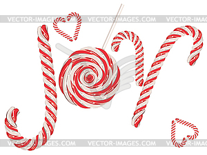 Candy Joy Word - vector EPS clipart