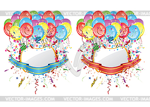 Balloons with Banners - vector clipart