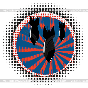 Cartoon Air Bomb - vector clipart