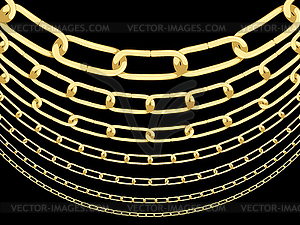 Golden Chain Background - vector clip art