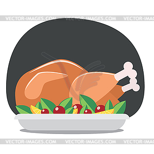 thanksgiving dinner plate clip art