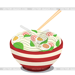 Bowl of ramen - vector clip art