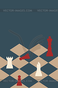 Chess figures design - vector image