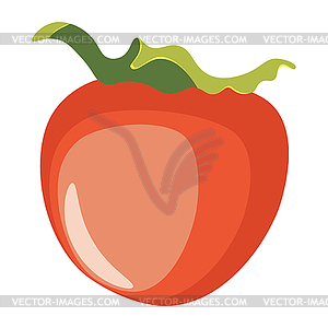 Tasty ripe persimmon - vector clipart