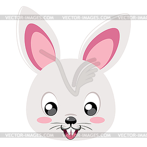 Cartoon bunny head - vector clip art