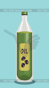 Bottle of olive oil - vector clip art