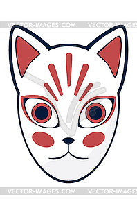 Японская маска лисы - клипарт в векторе