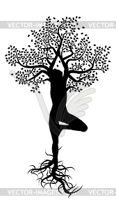 Human tree with leaves - vector image