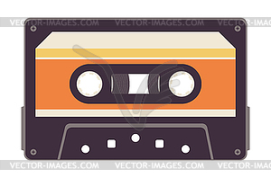 Retro compact cassette - vector clip art