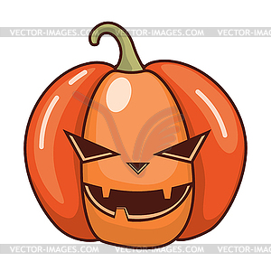 Big orange Halloween pumpkin - vector clipart