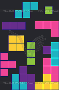 Colorful tetris bricks - vector clipart