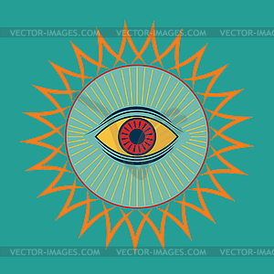 Ornament with human eye - vector clipart