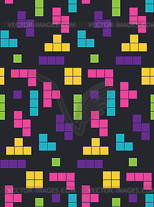 Colorful tetris bricks - vector image