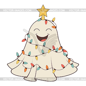 Cartoon Christmas spirit - vector image