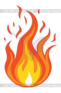 Fire flame icon - vector clip art