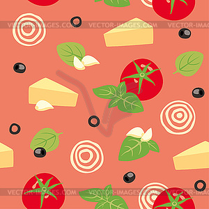 Pizza Marinara Ingredients - vector clipart