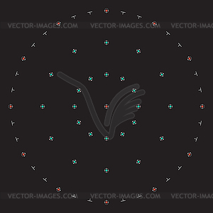 Сетка для современной технологии виртуальной фантастической - векторное изображение клипарта