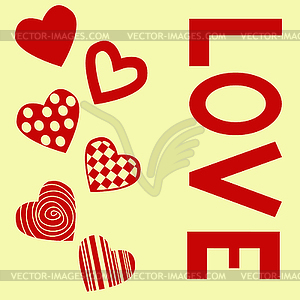 Valentines postcard - vector clip art