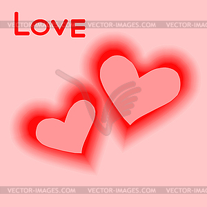 Gift card. Valentine`s Day. background - vector clip art