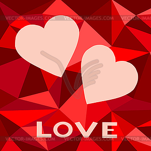 Gift card. Valentine`s Day. background - royalty-free vector image