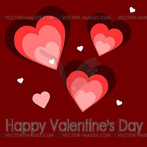 Gift card. Valentine`s Day. background - vector clipart