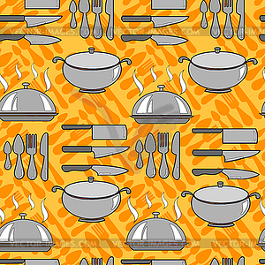 Kitchen pattern - vector image