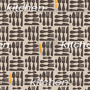 Kitchen pattern - vector clipart