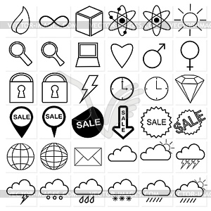 Setting icons - vector EPS clipart