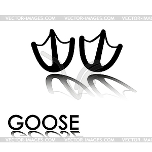 Goose`s paw prints - vector image