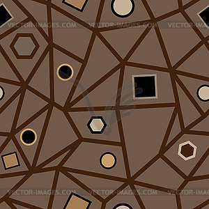 Abstract seamless brown geometric pattern - vector image