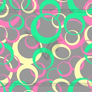 Cute pastel pattern. Seamless texture with rings - color vector clipart