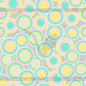 Cute pastel pattern. Seamless texture with rings - vector image