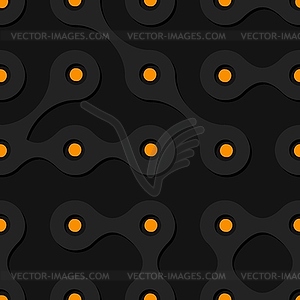 Seamless background pattern with metaball form - vector clipart