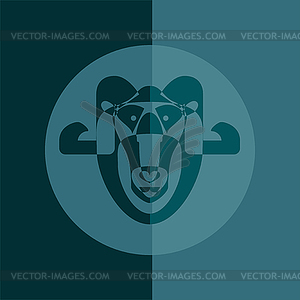 Abstract ram - vector clipart