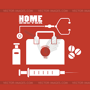 Home doctor - vector clipart