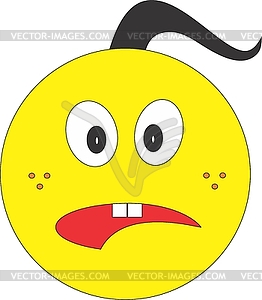 Smile surprised - vector clipart