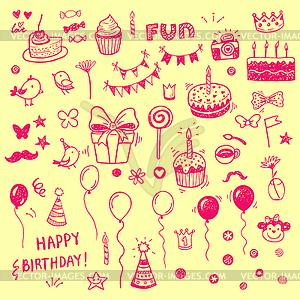 Birhday elements. set - vector clipart