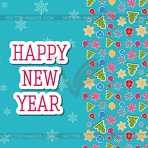 Merry Christmas and happy new year Background - vector image