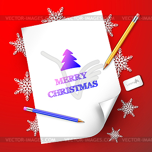 Merry Christmas and happy new year Background - vector image