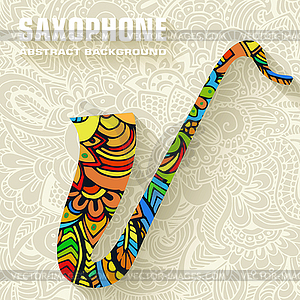 Abstract retro music guitar on background of - vector clip art