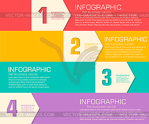 Business flat infographic template with text fields - vector image