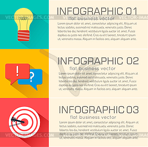 Business flat infographic template with text fields - vector clipart / vector image