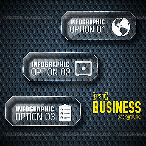 Business tech infographic template with text fields - vector clipart