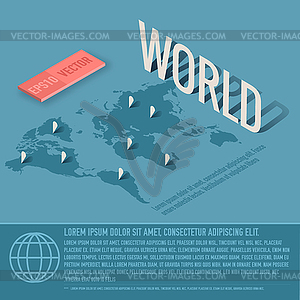 World map business background concept. desig - vector clipart