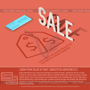 Sale card business background concept. desig - vector clip art