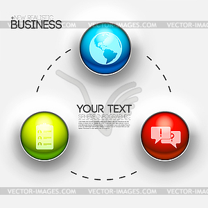 Business infographic design background concept. - vector image