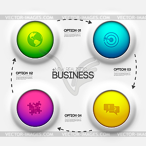 Business infographic design background concept. - vector image