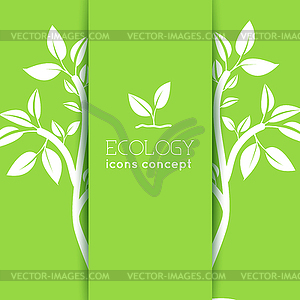 Flat design of ecology, environment, green clean - vector EPS clipart
